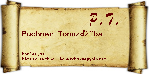 Puchner Tonuzóba névjegykártya